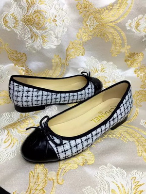 CHANEL Shallow mouth flat shoes Women--035